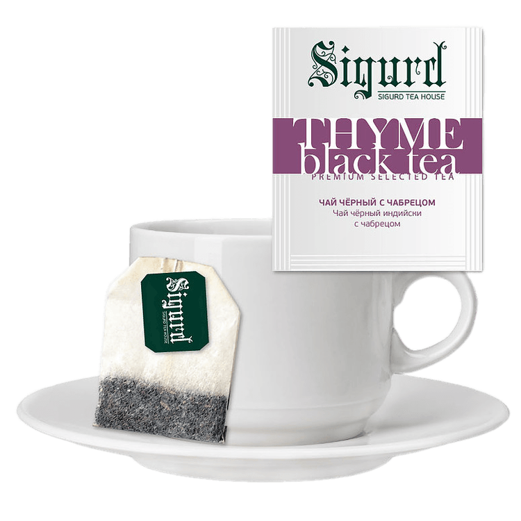 Чай пакет. SIGURD THYME BLACK черный с чабрецом 2г