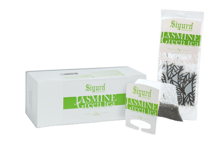 Чай пакет. на чайник SIGURD JASMINE TEA зеленый китайский с жасмином 5г