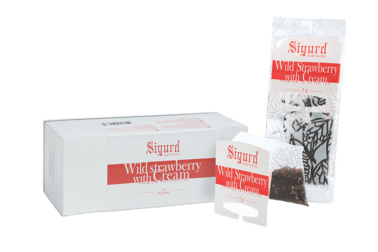 Чай пакет. на чайник SIGURD WILD STRAWBERRY WITH CREAM земляника со сливками 5г