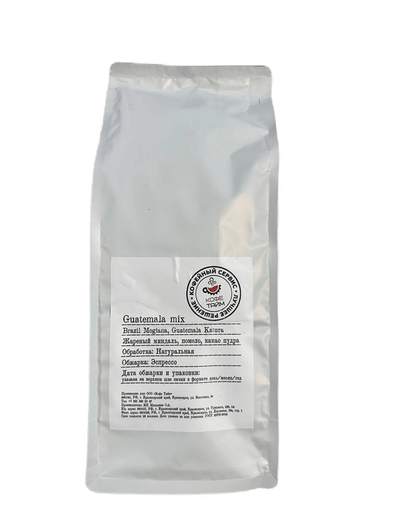 Кофе КОФЕ ТАЙМ Гватемала микс зерно 1 кг Россия