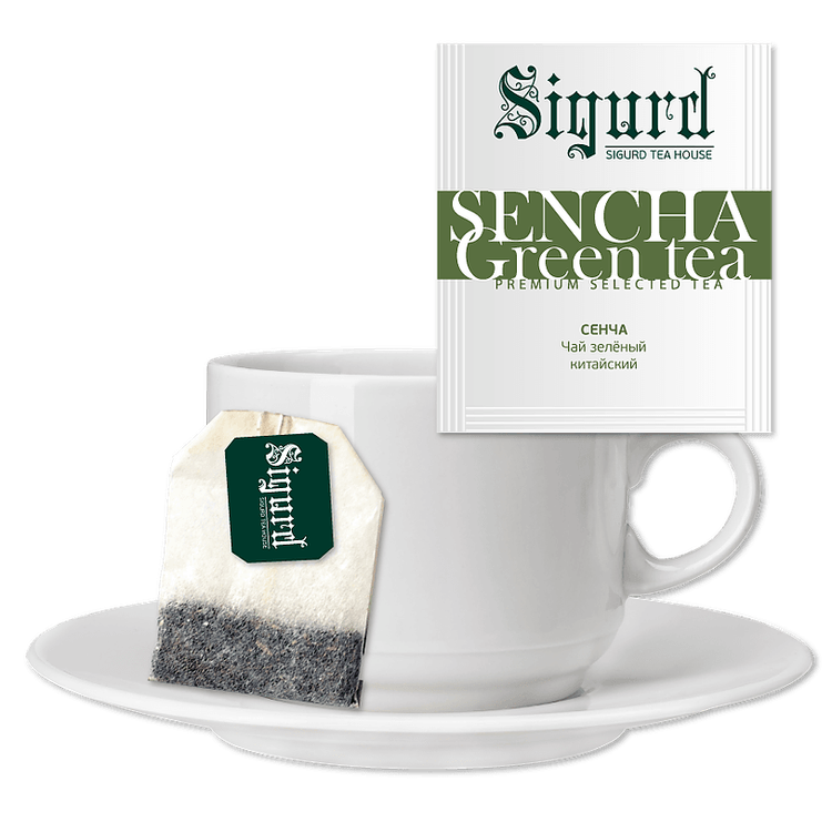 Чай пакет. SIGURD SENCHA зеленый сенча 2г